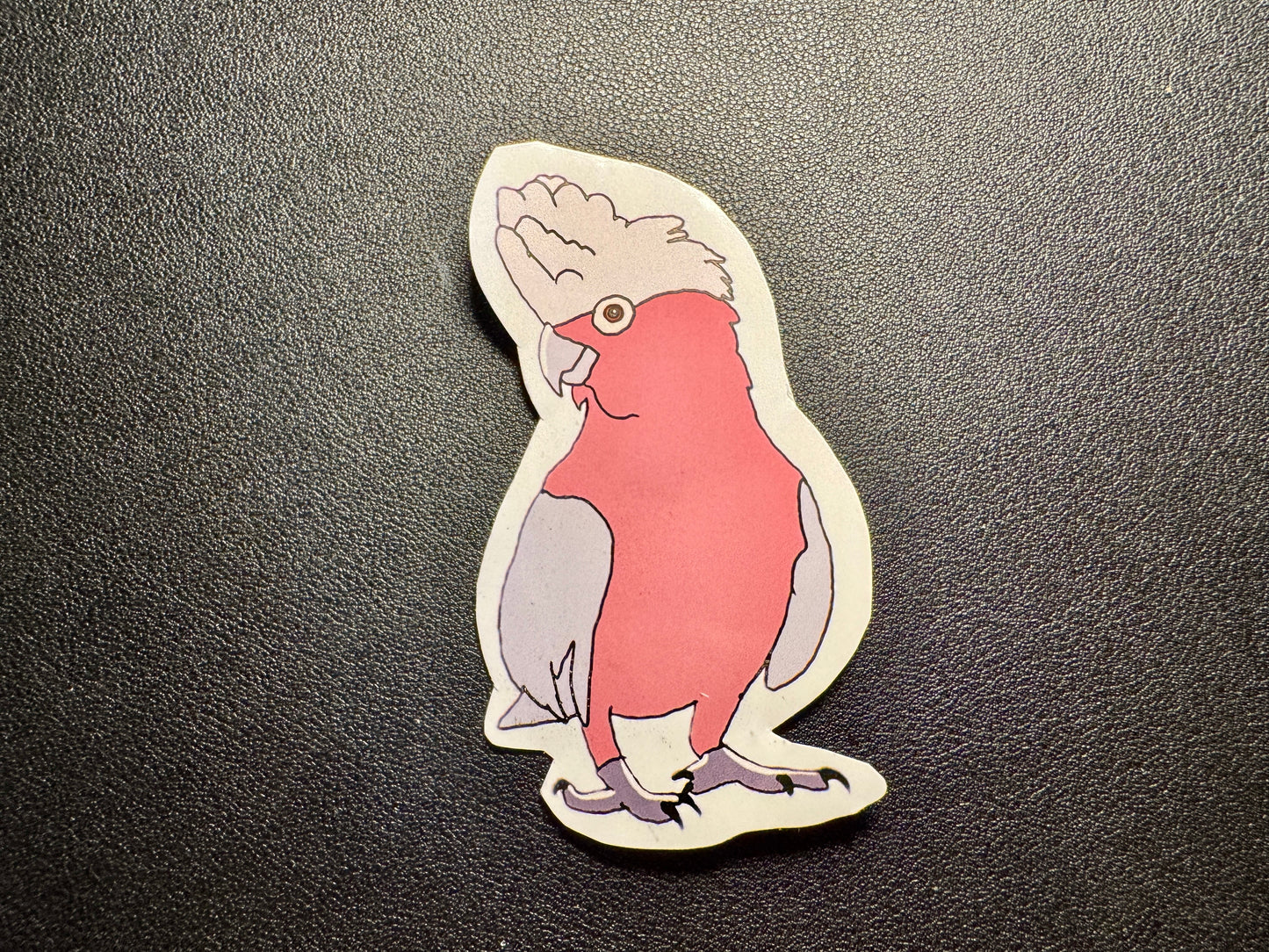 Pink Umbrella Cockatoo Sticker