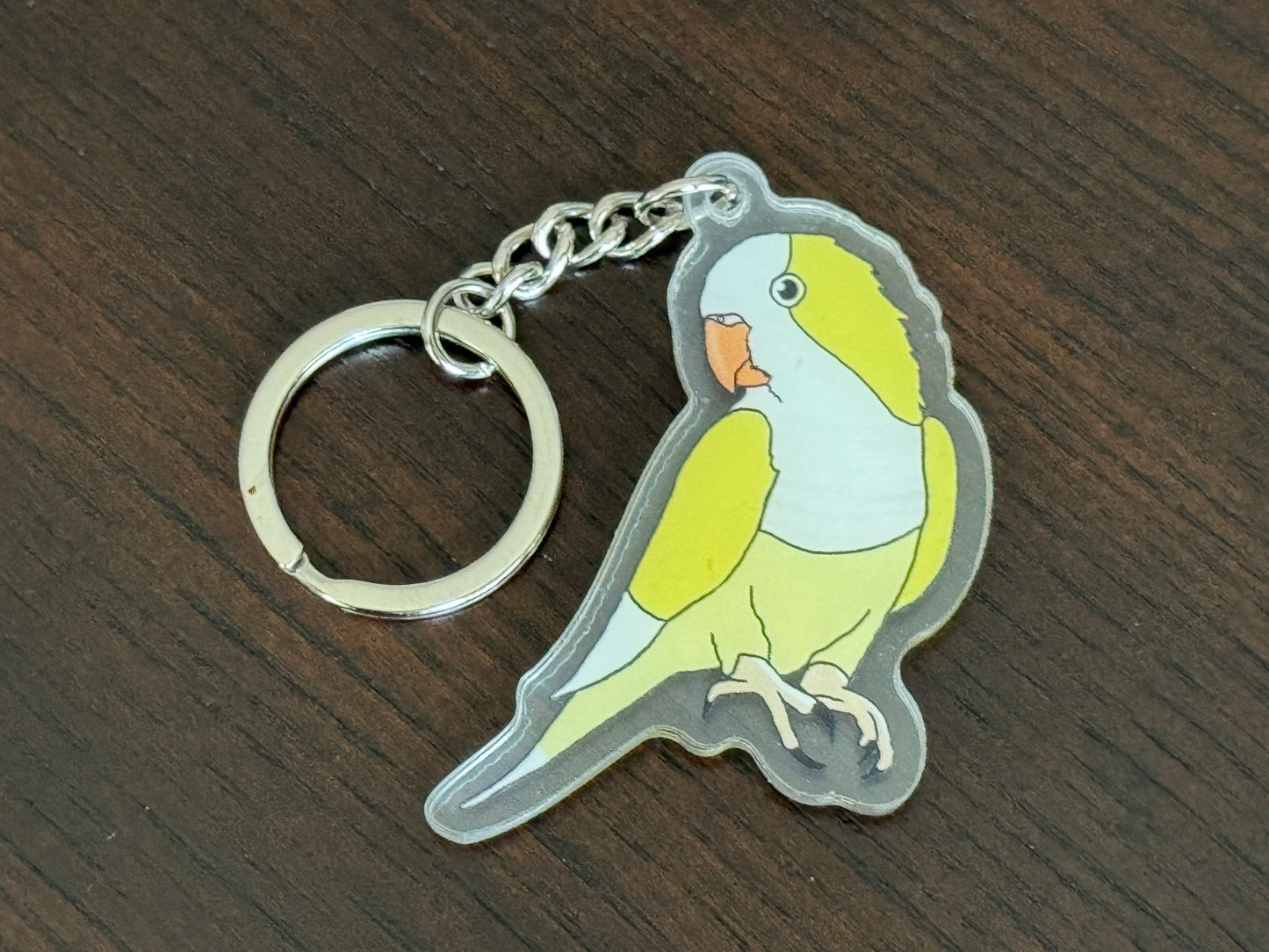 Yellow Quaker Parrot Keychain