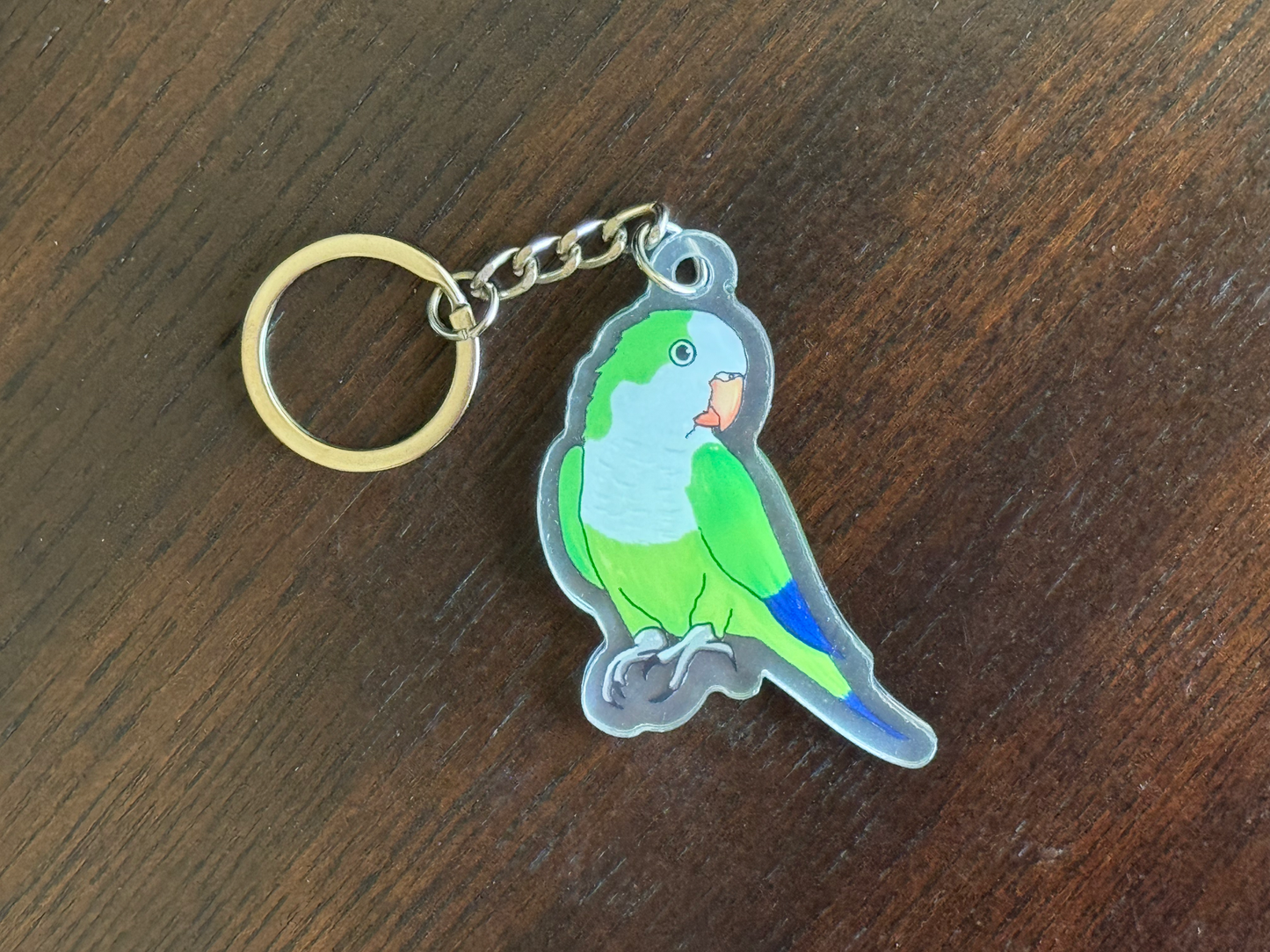 Quaker Parrot Acrylic Keychain