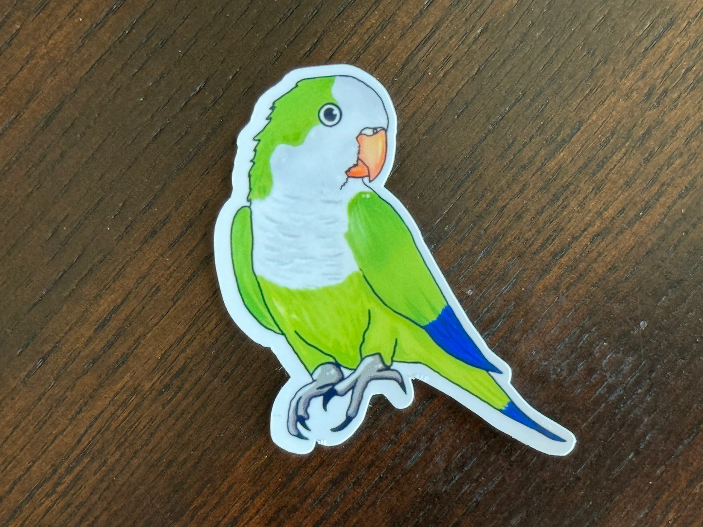 Quaker Parrot Matte Sticker