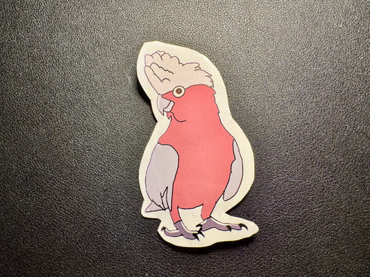 Pink Umbrella Cockatoo Sticker